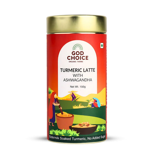 Turmeric Latte with Ashwagandha | No Added Sugar | Butter Milk Soaked Turmeric