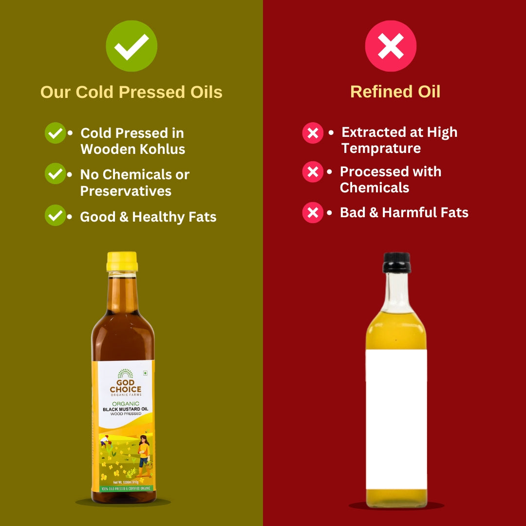 Organic Black Mustard Oil | Wood Pressed |Single-Filtered