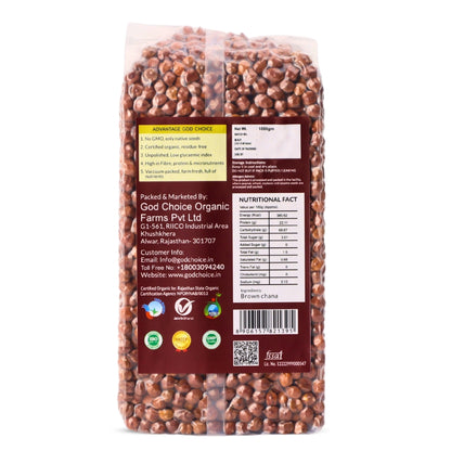 Brown Chana | Certified Organic | Native Seeds | Unpolished | Vacuum Packed