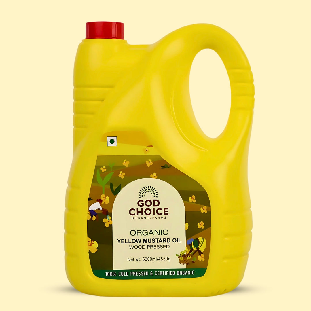 Organic Yellow Mustard Oil | Wood Pressed | Single-Filtered