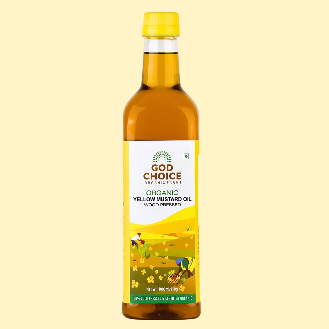 Organic Yellow Mustard Oil | Wood Pressed | Single-Filtered