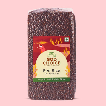 Unpolished Red Rice (1KG) | Low GI | Gluten free | Vacuum Packed