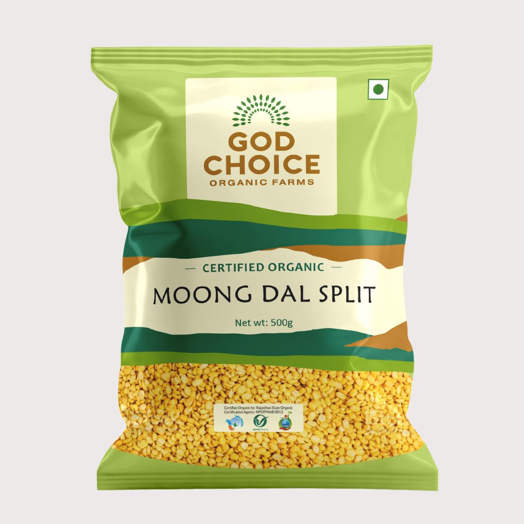 Yellow Moong Dal Split | Certified Organic | Unpolished