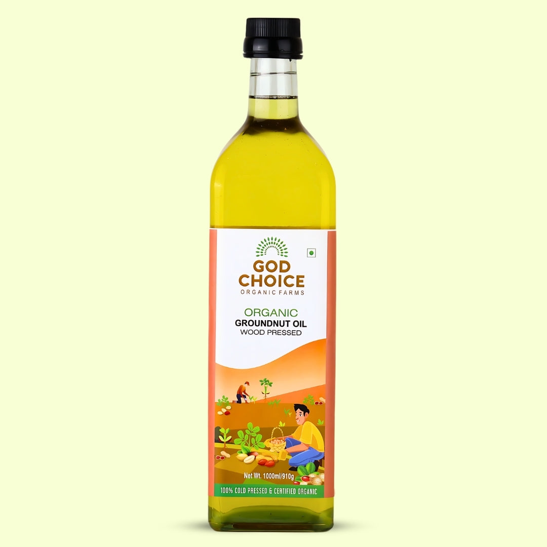 Organic Groundnut Oil| Wood Pressed |Single-Filtered