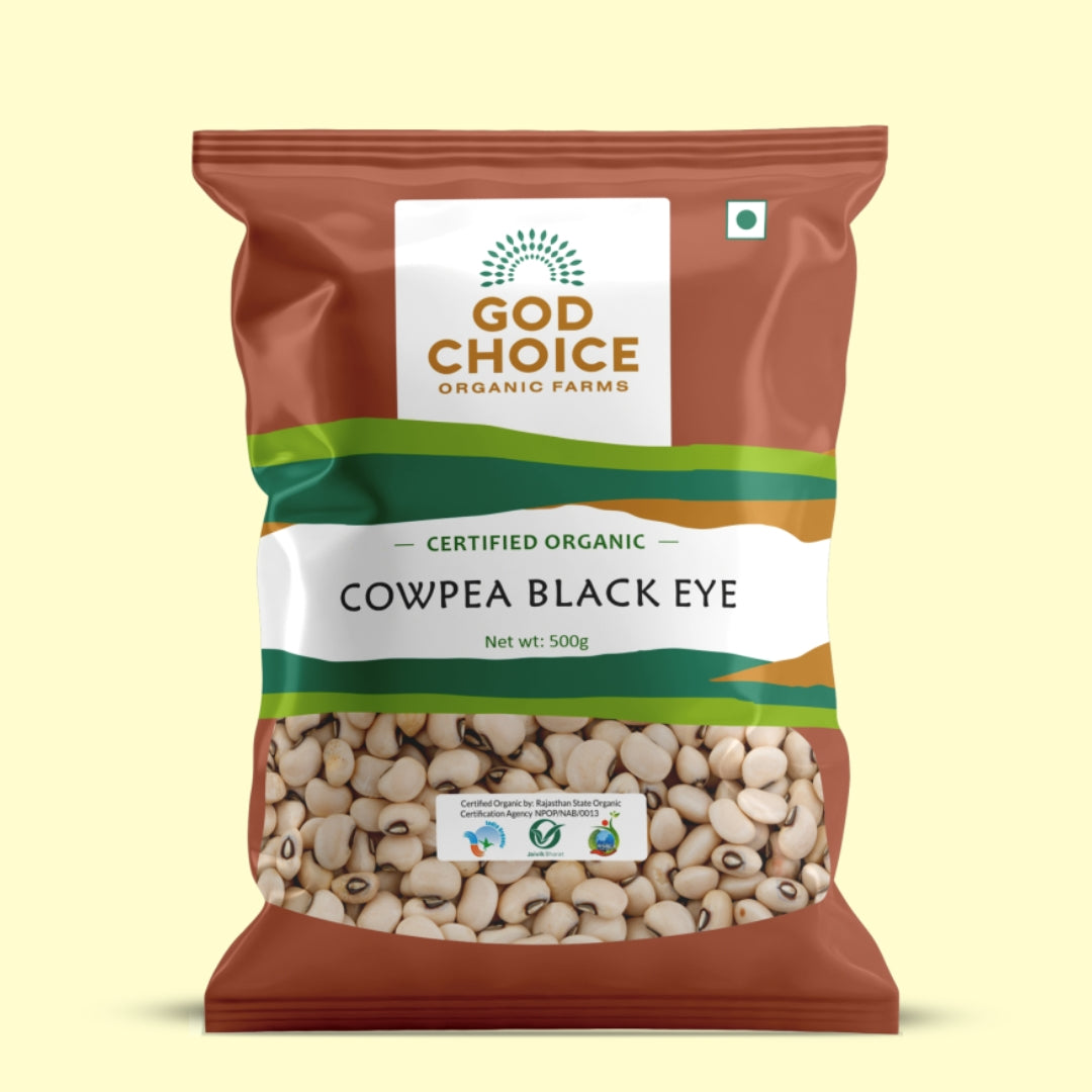 Cowpea Black Eye | Certified Organic | Unpolished | Pesticides Free