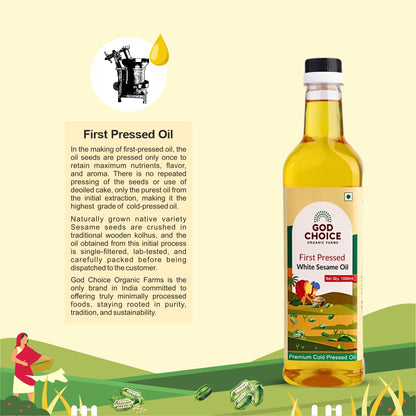 White Sesame Oil  |Cold Pressed | Single-Filtered