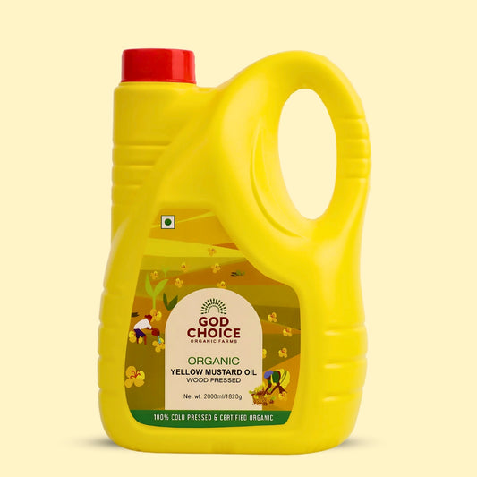 Organic Yellow Mustard Oil | Wood Pressed | Single-Filtered