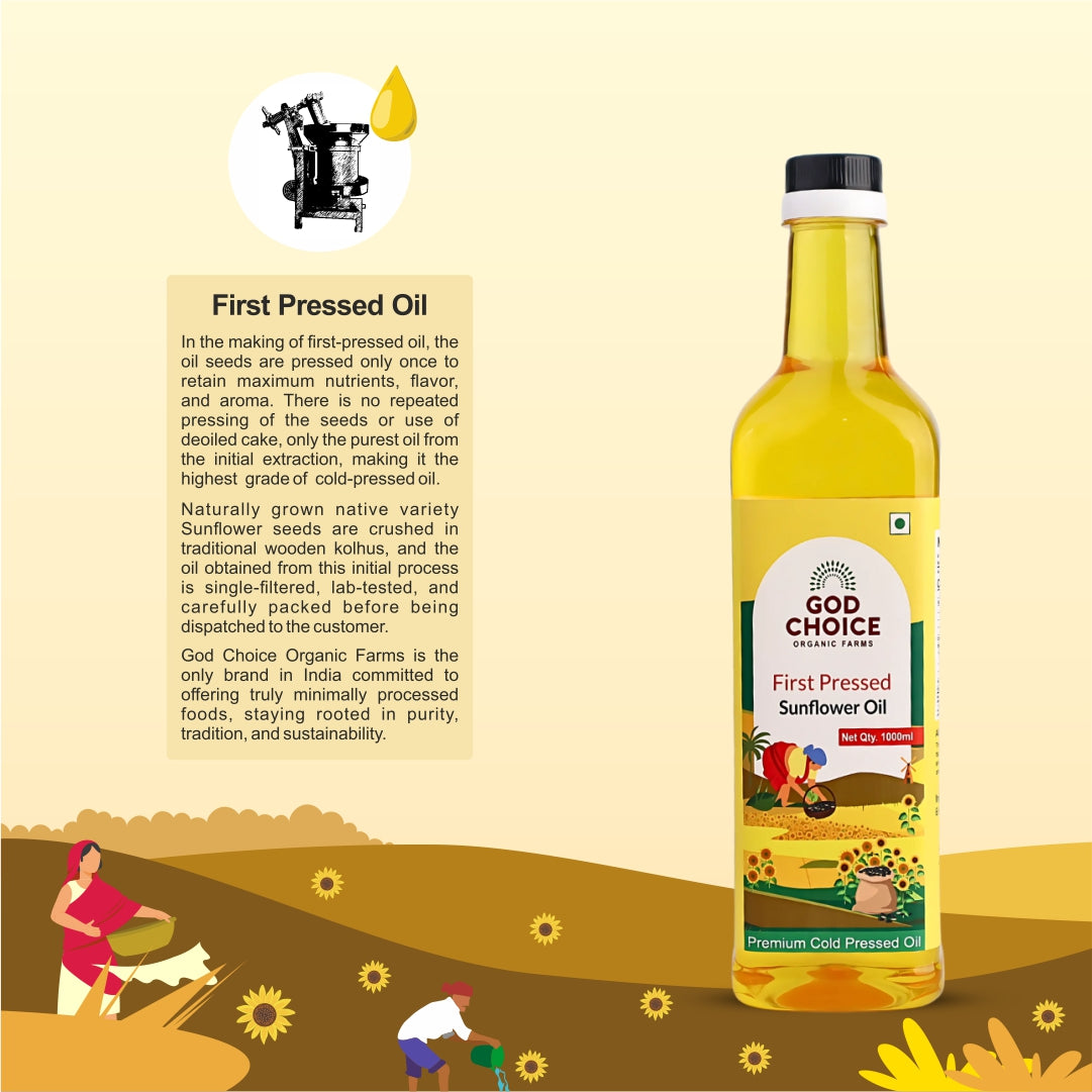 Sunflower Oil | Cold Pressed | Single-Filtered