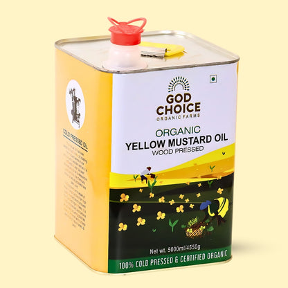 Organic Yellow Mustard Oil | Wood Pressed | Single-Filtered