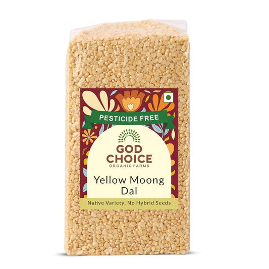 Yellow Moong Dal Split (Dhuli) | Certified Organic | Native Seeds | Unpolished | Vacuum Packed