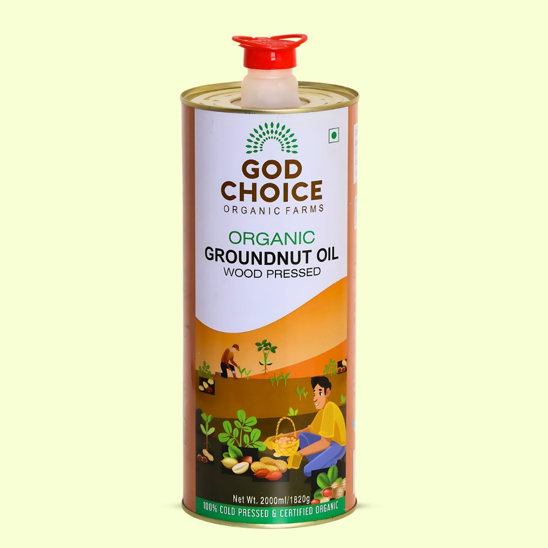 Organic Groundnut Oil| Wood Pressed |Single-Filtered