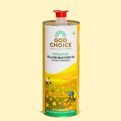 Organic Yellow Mustard Oil | Wood Pressed | Single-Filtered