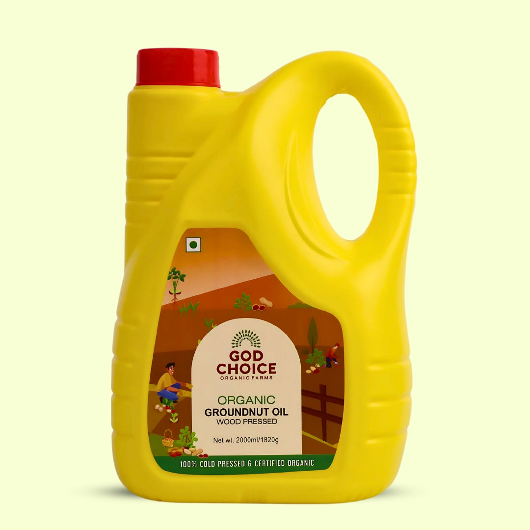 Organic Groundnut Oil| Wood Pressed |Single-Filtered