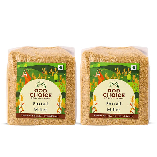 Foxtail Millets (1 KG) | Unpolished | Low GI | Native seeds | Vacuum packed