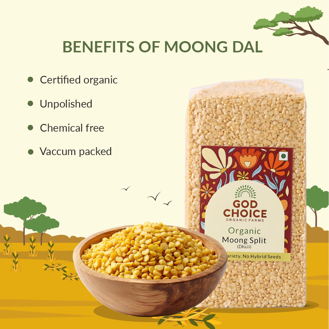 Moong Dal Split | Native Seeds | Unpolished | Vacuum Packed