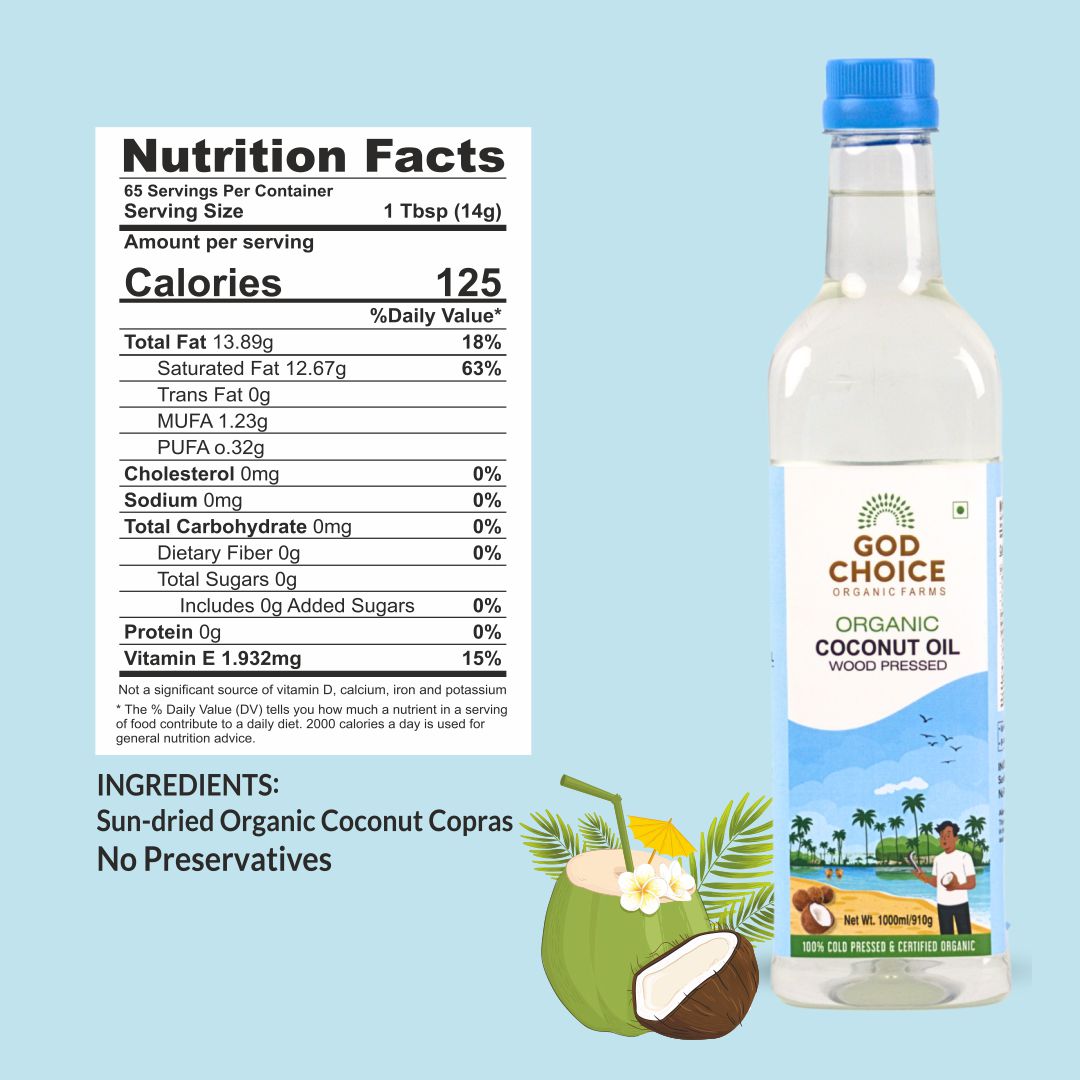 Organic Coconut Oil Nutrition Facts