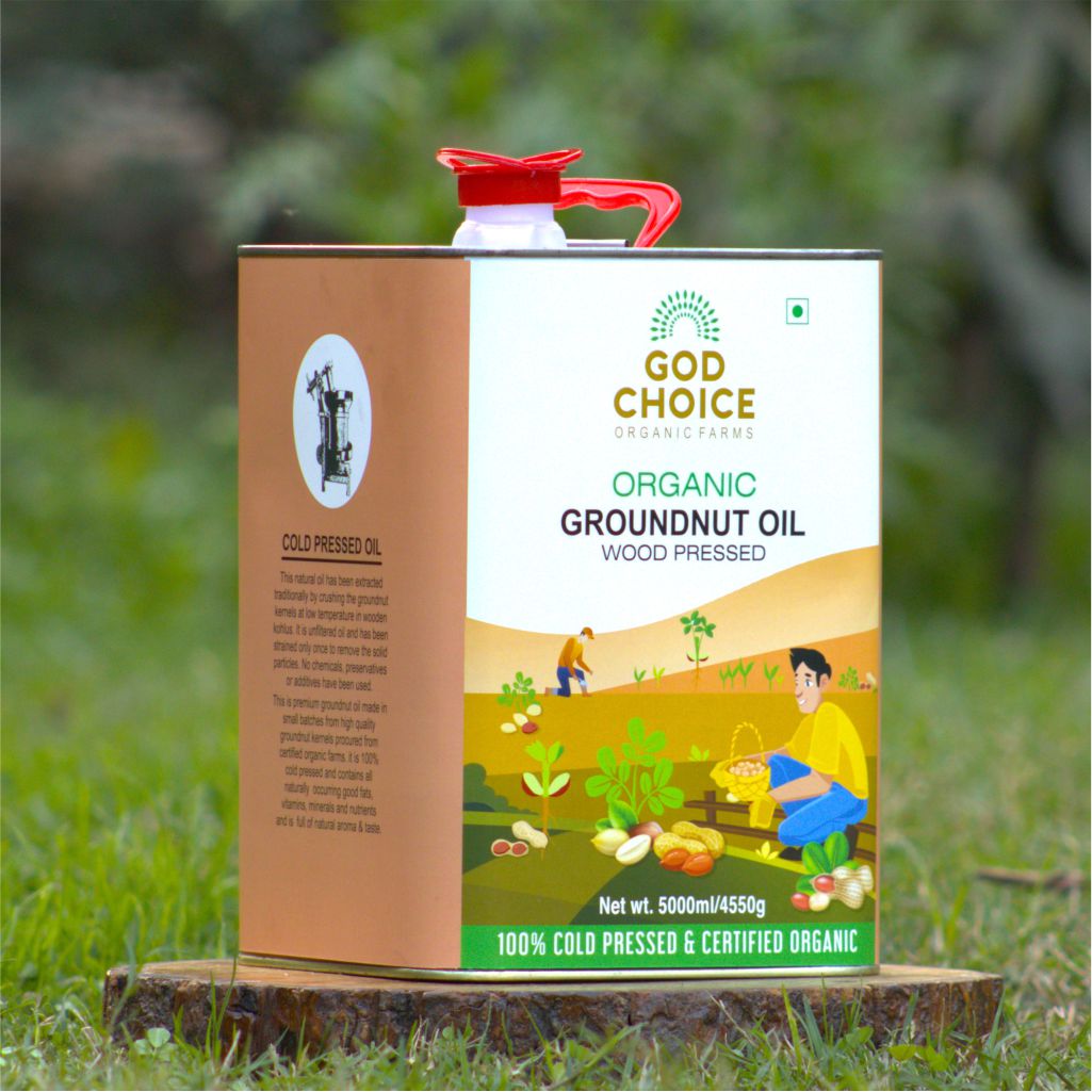 Organic Groundnut Oil| Wood Pressed |Single-Filtered