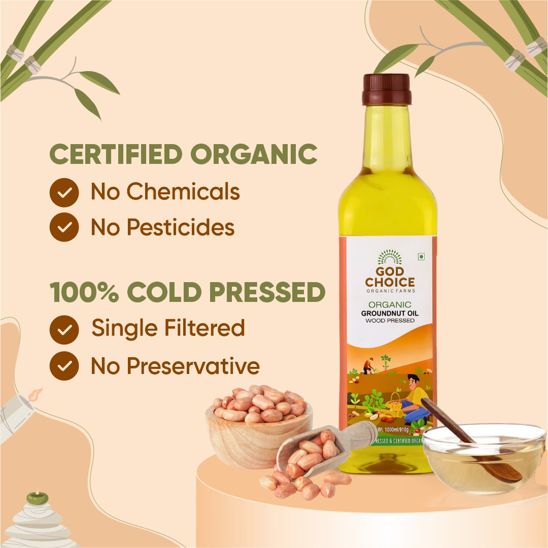 Organic Groundnut Cold-pressed Oil