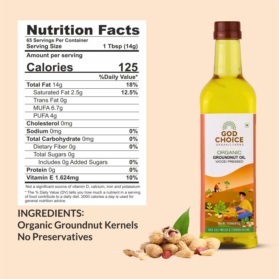 Organic Groundnut Oil Nutrition Facts