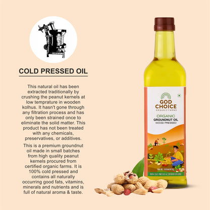 Organic Groundnut Cold Pressed Oil 