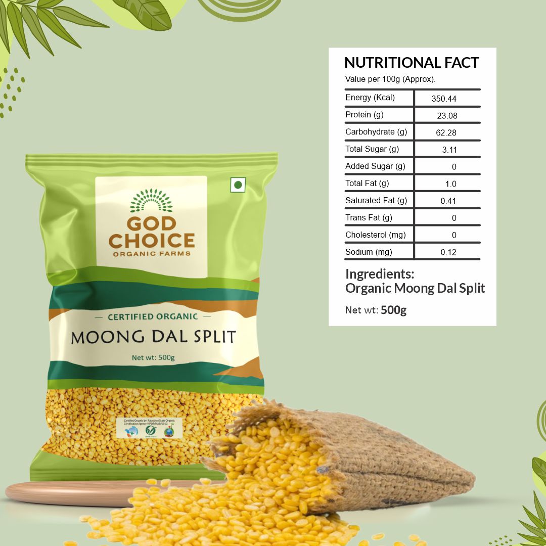 Yellow Moong Dal Split | Certified Organic