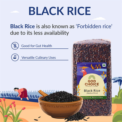 Black Rice(1KG) | Native seeds | Vacuum packed