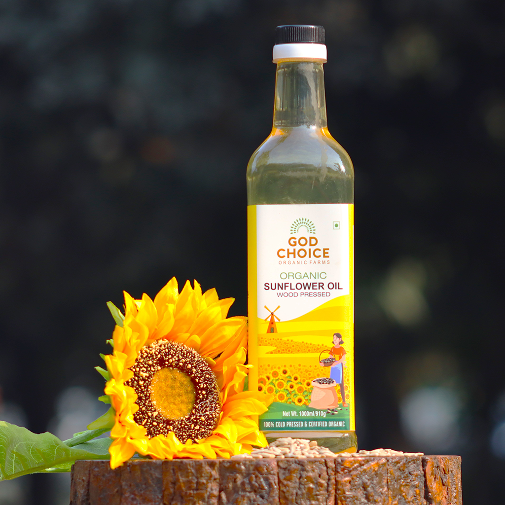 Organic Sunflower Oil | Wood Pressed | Single-Filtered