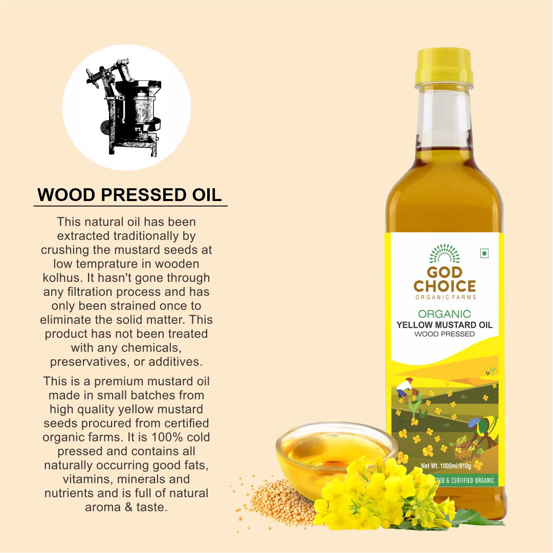 Organic Yellow Mustard Oil 1L Pet Bottle | Online 1 Litre Price Organic ...